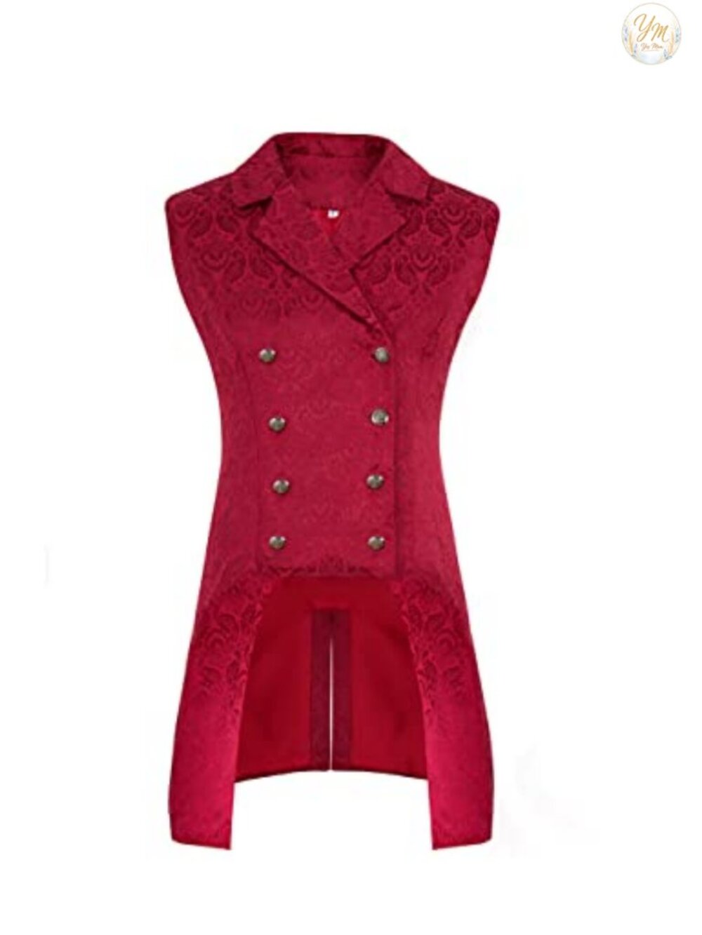 Victorian Steampunk Gothic Waistcoat Vest Slim Fit Tailcoat Sleeveless